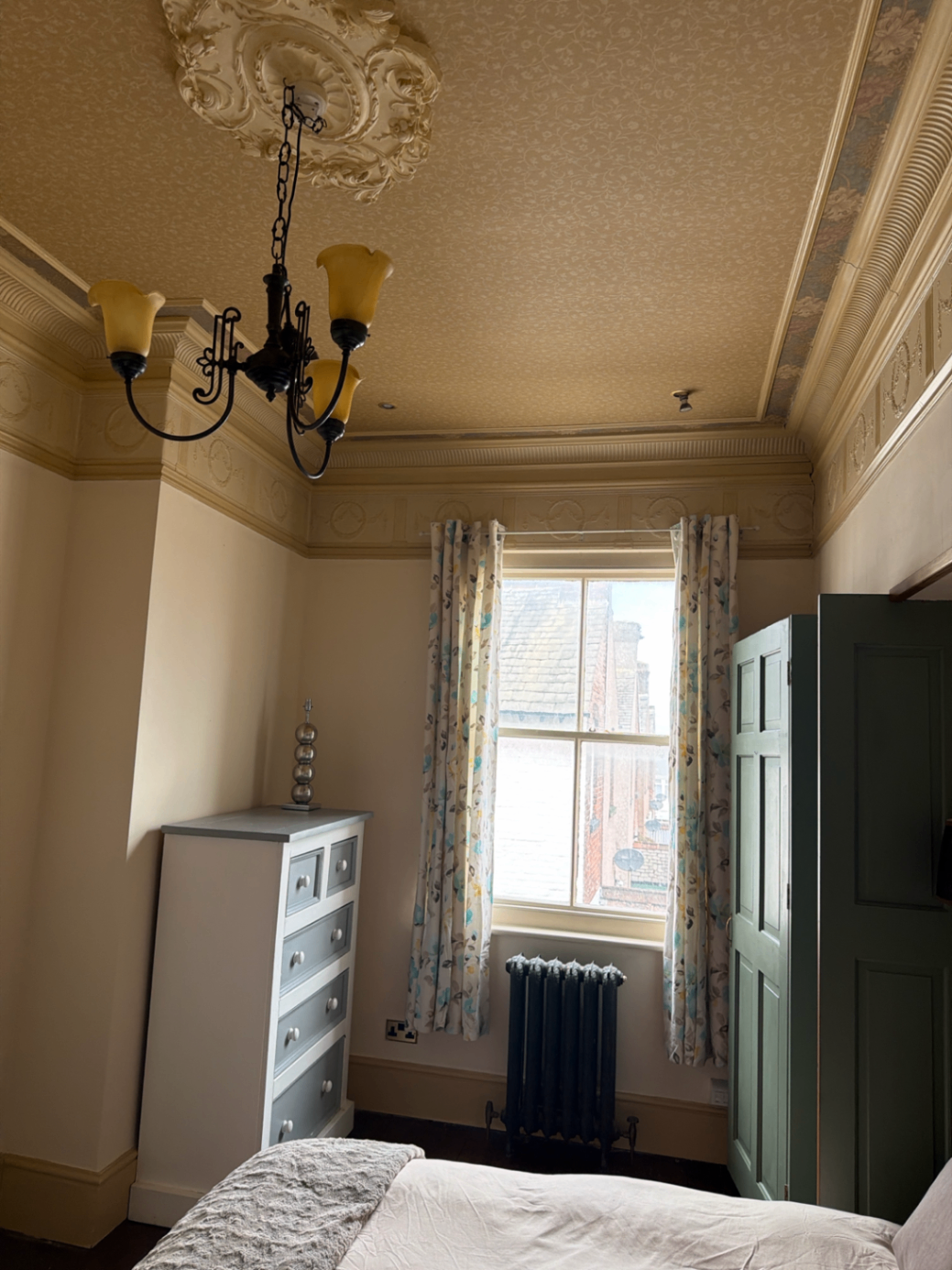 The Douglas Suite Walney — Bedroom 1 — Original Ceiling Detail