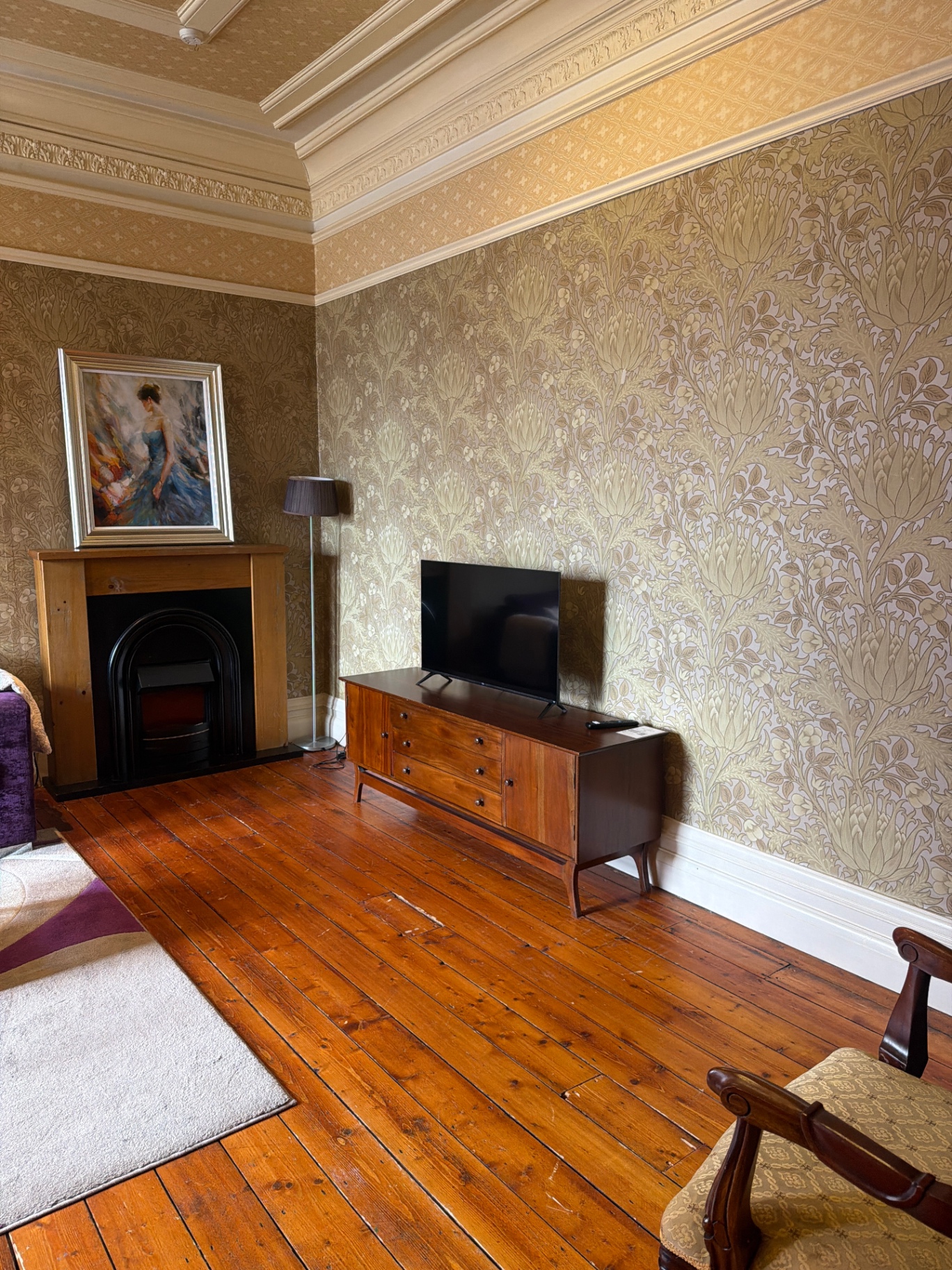 The Douglas Suite Walney — Living Room — Period Fireplace